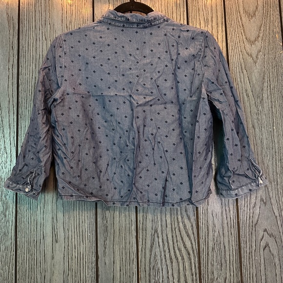 BLUE crop formal top - Picture 2 of 5